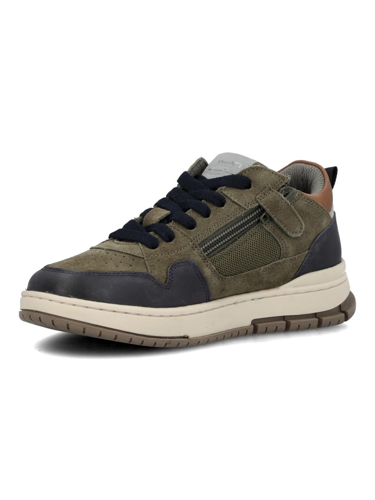 Zapatilla Cuero Niño Cameo Verde-5