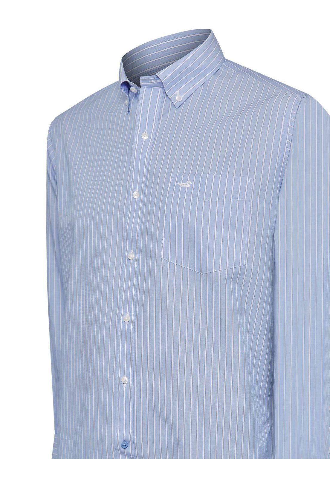 Camisa Cuello Button-Down Hombre WF Celeste-4