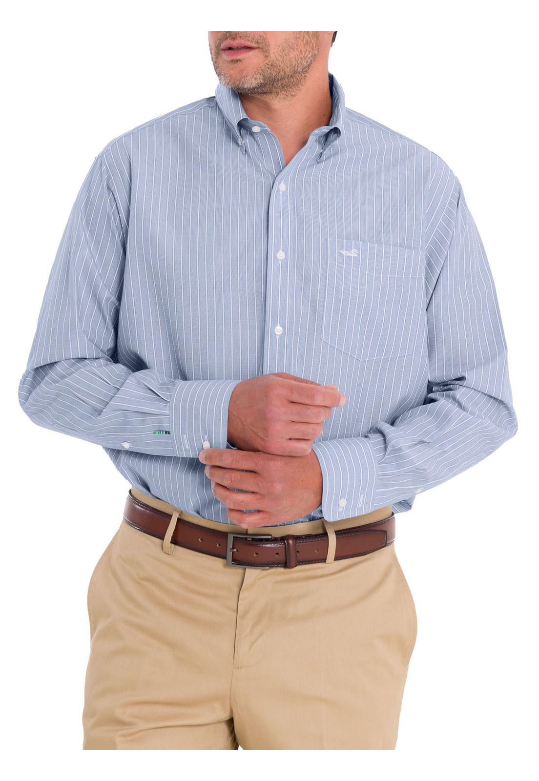 Camisa Cuello Button-Down Hombre WF Celeste-6