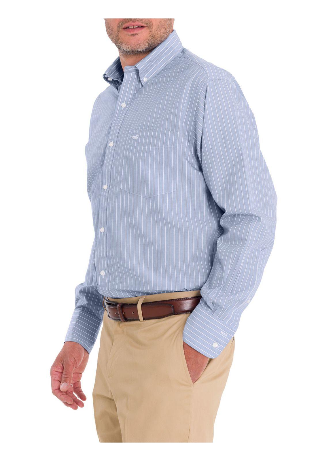 Camisa Cuello Button-Down Hombre WF Celeste-7