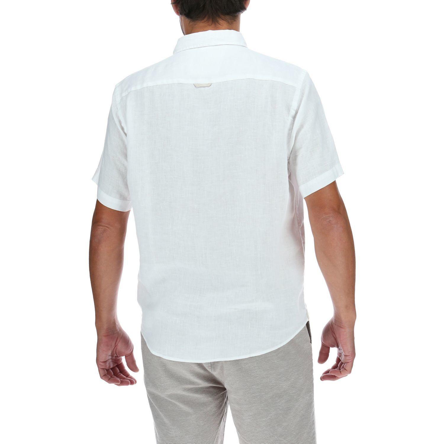 Camisa Lino Hombre Linenshort Blanco Rockford-2