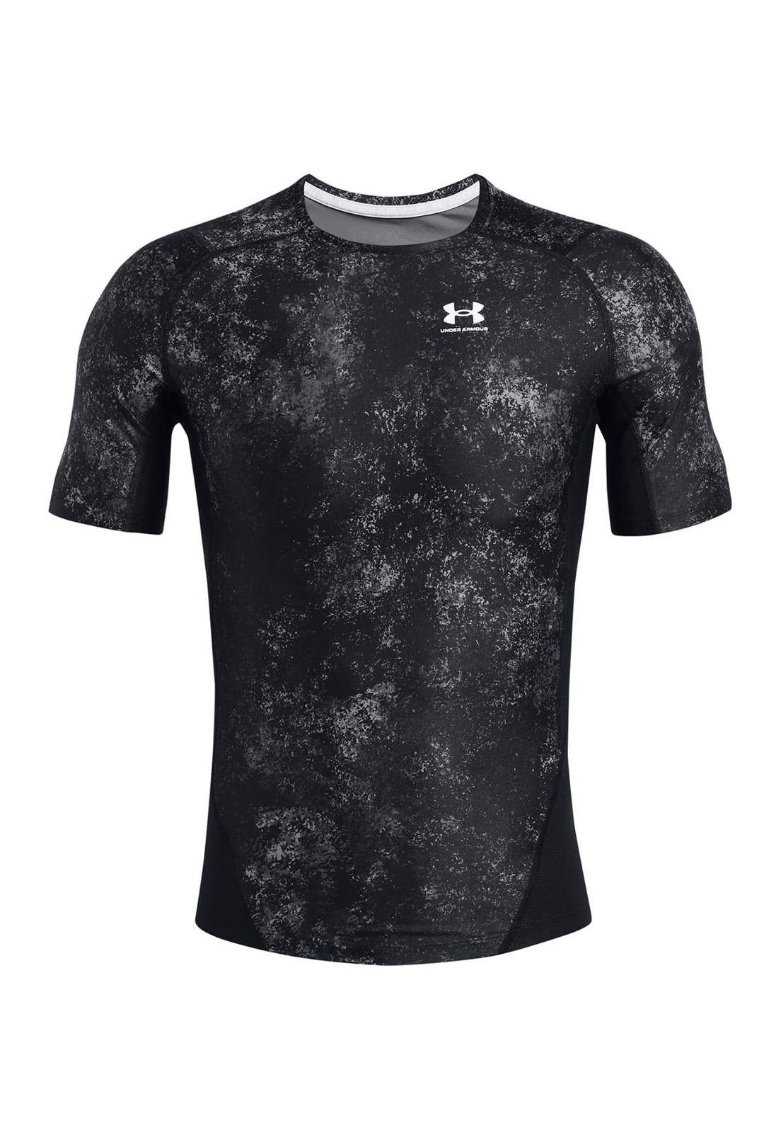 Polera manga cortaHeatGear hombre Negro-0