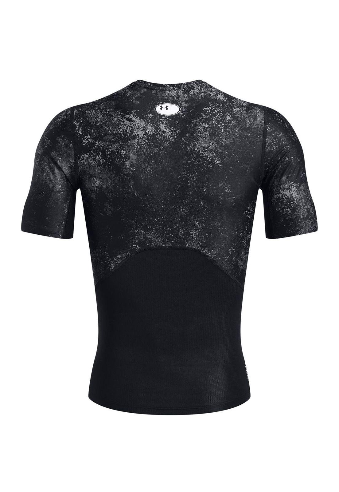 Polera manga cortaHeatGear hombre Negro-1