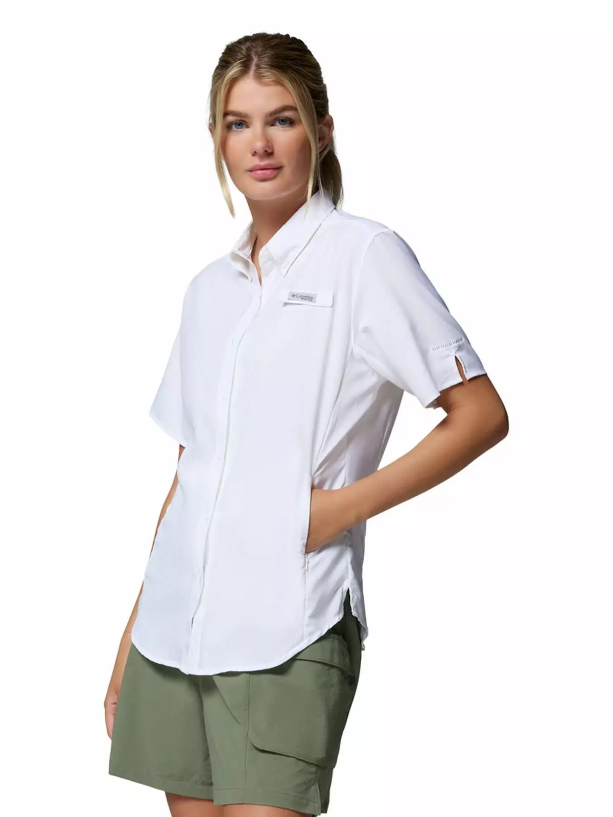 Blusa Manga Corta Mujer Tamiami II Blanco-1
