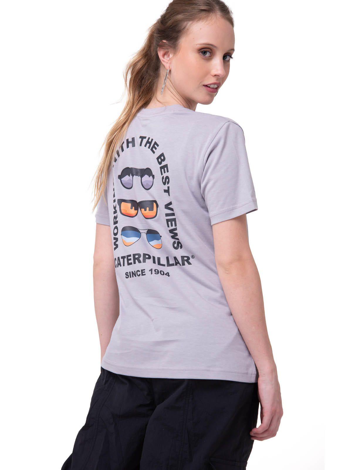 Polera Manga Corta Mujer Diseño Gráfico Lila-1