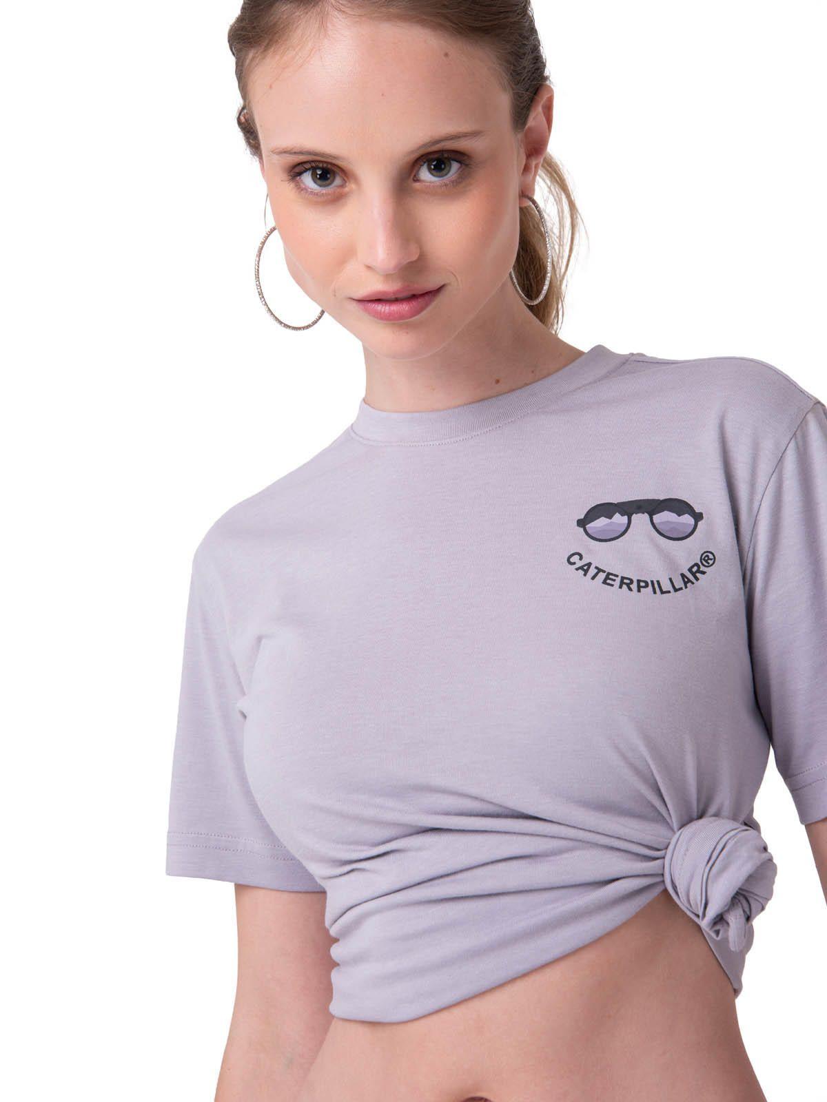 Polera Manga Corta Mujer Diseño Gráfico Lila-3