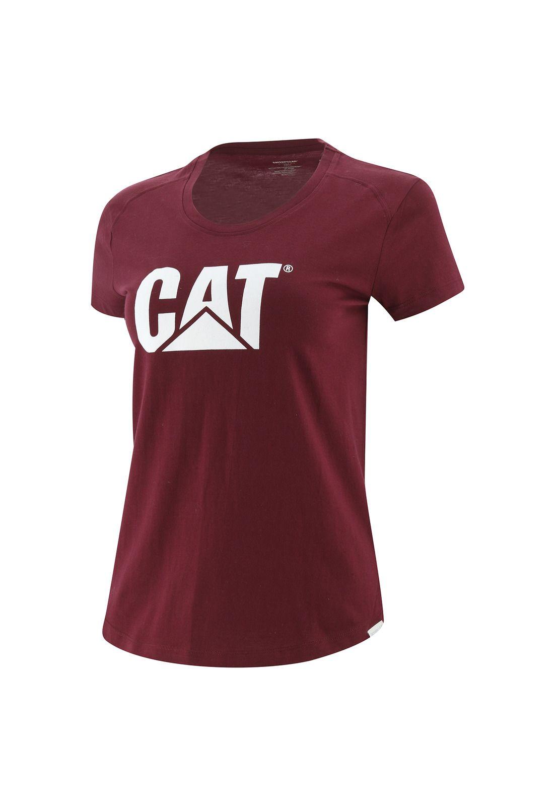 Polera M/C Mujer Logo Tm Graphic Tee Burdeo-0