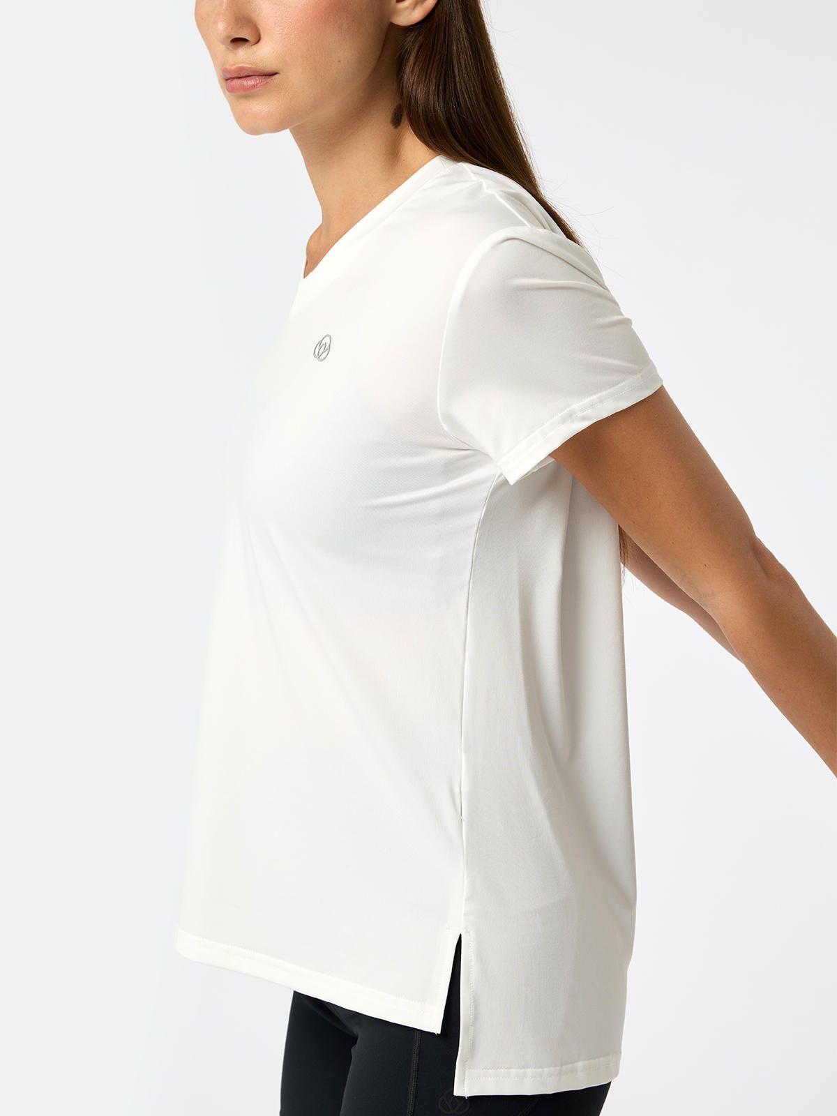 Polera V Neck Rec Blanca Mujer-3