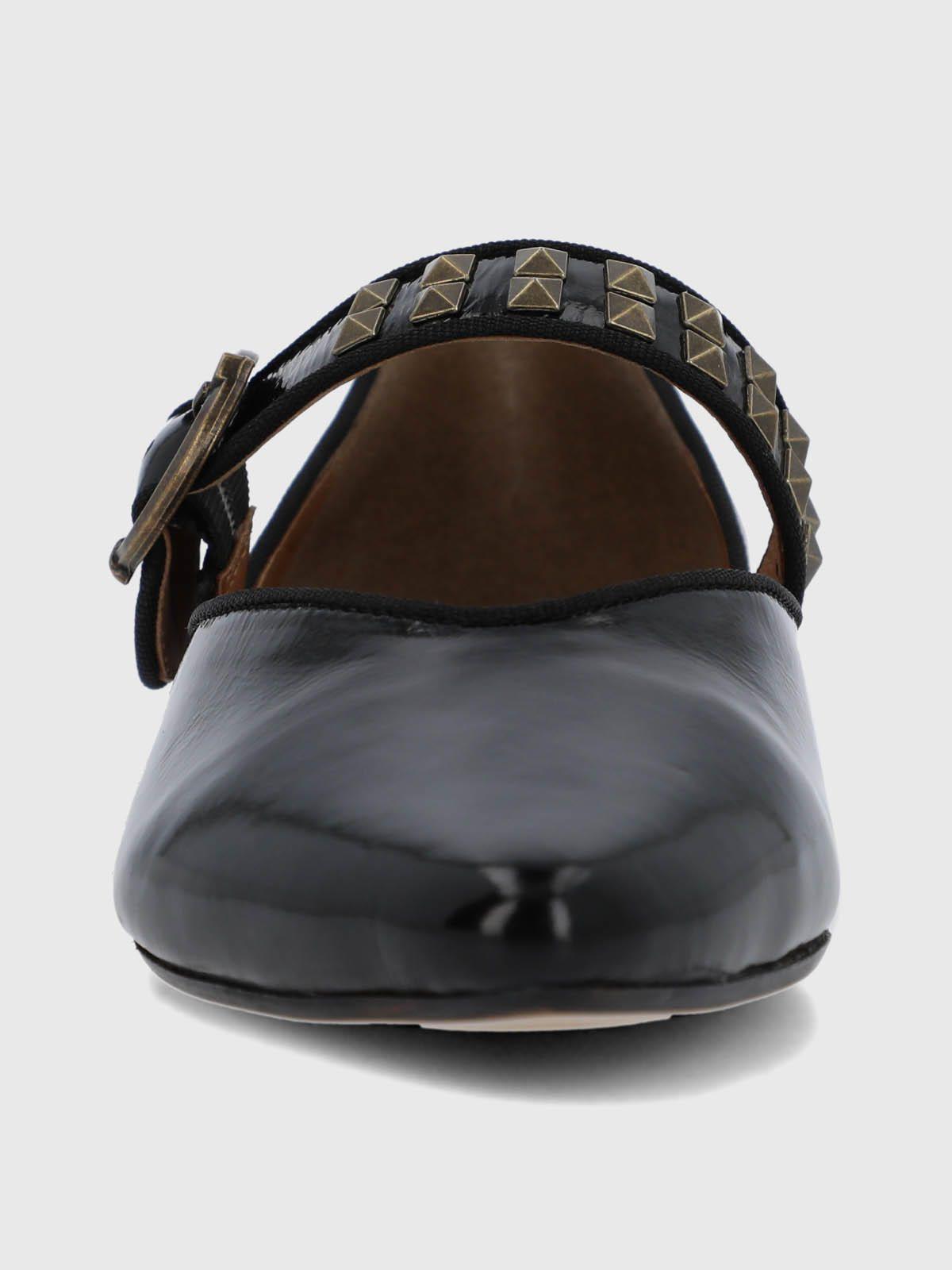 Ballerina Cuero Mujer Alozia Negra-3