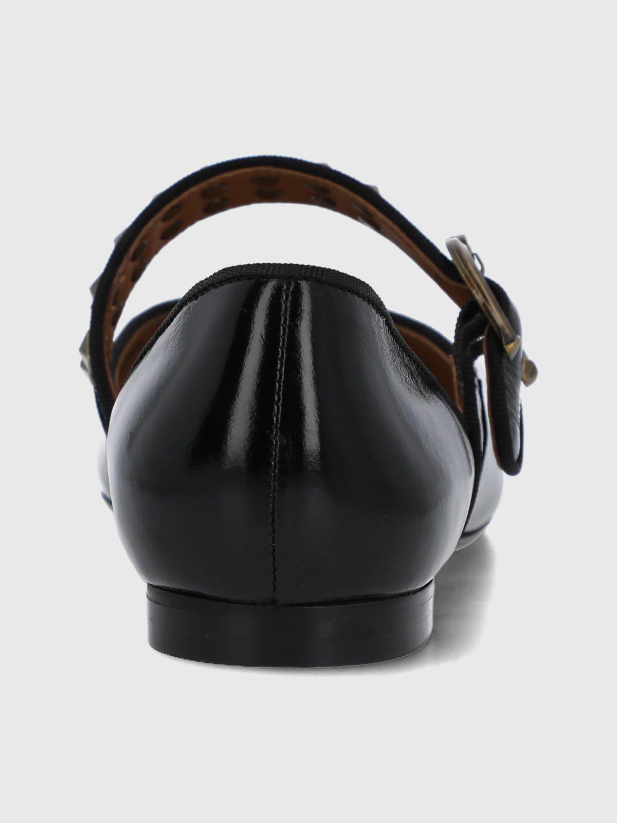 Ballerina Cuero Mujer Alozia Negra-6