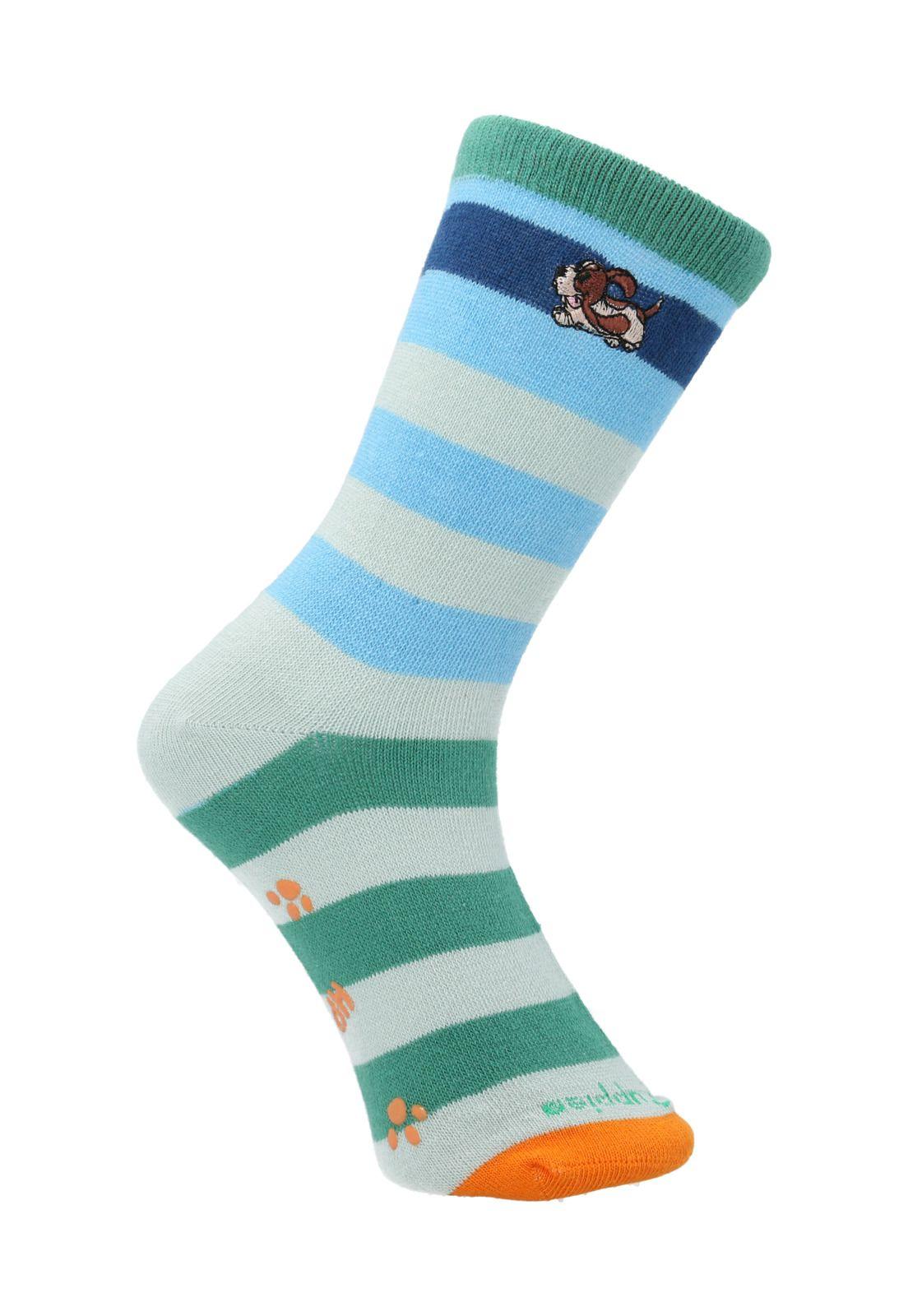 Calcetín Algodón Niño C Blockdog Verde-0