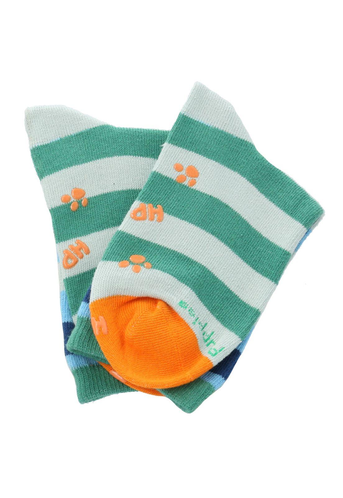 Calcetín Algodón Niño C Blockdog Verde-2