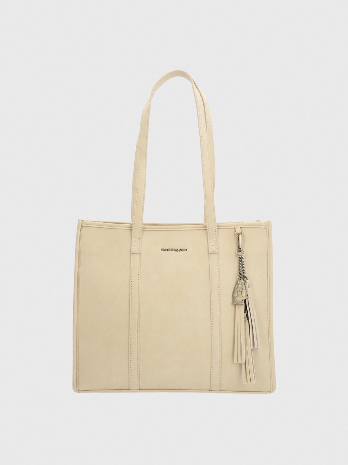 Cartera Ecocuero Mujer Dann Tote Beige-0