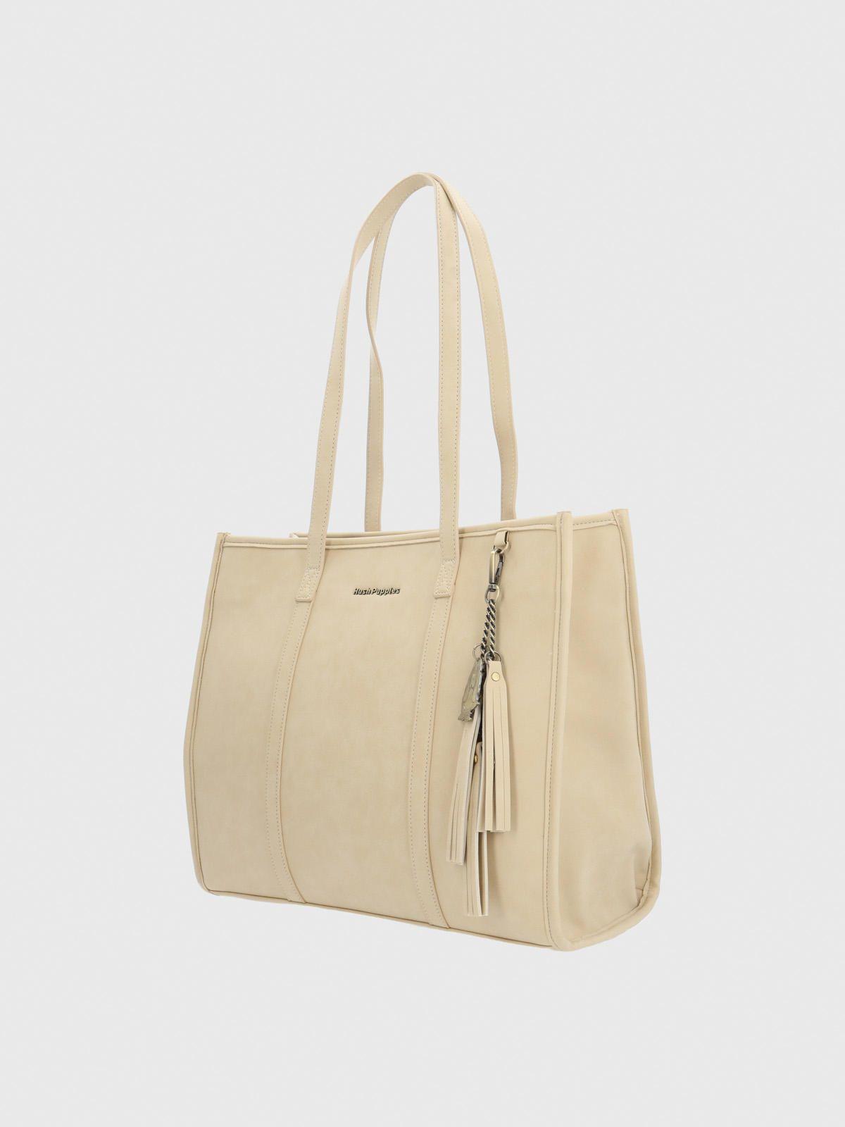 Cartera Ecocuero Mujer Dann Tote Beige-1