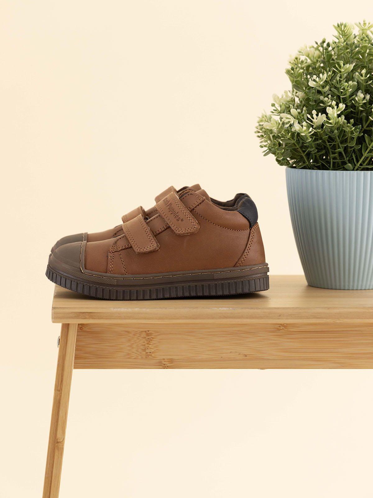 Zapatilla Cuero Waco Vl Niño Café-1
