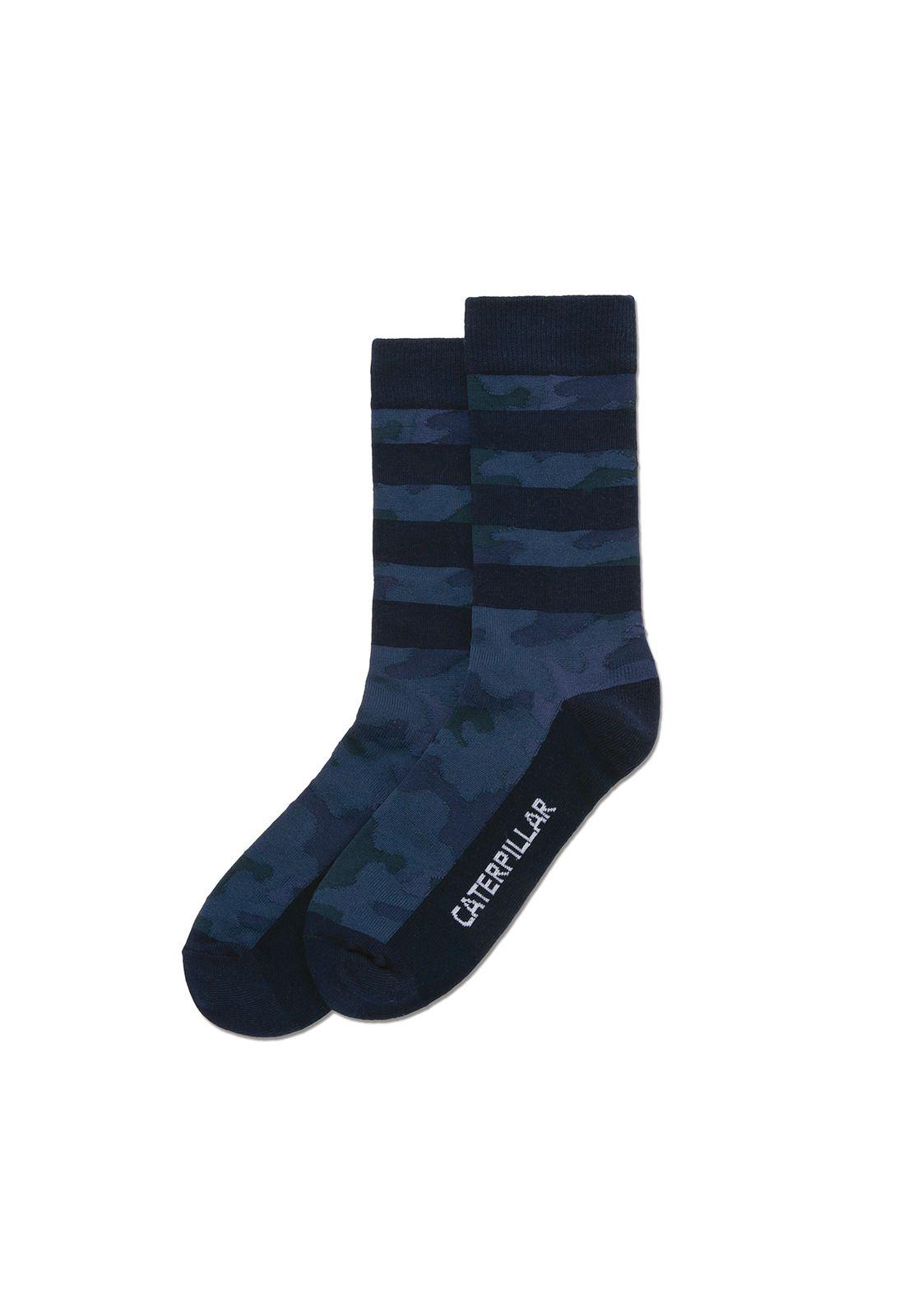 Calcetin Casual Hombre M Aop Crew Sock Azul-0