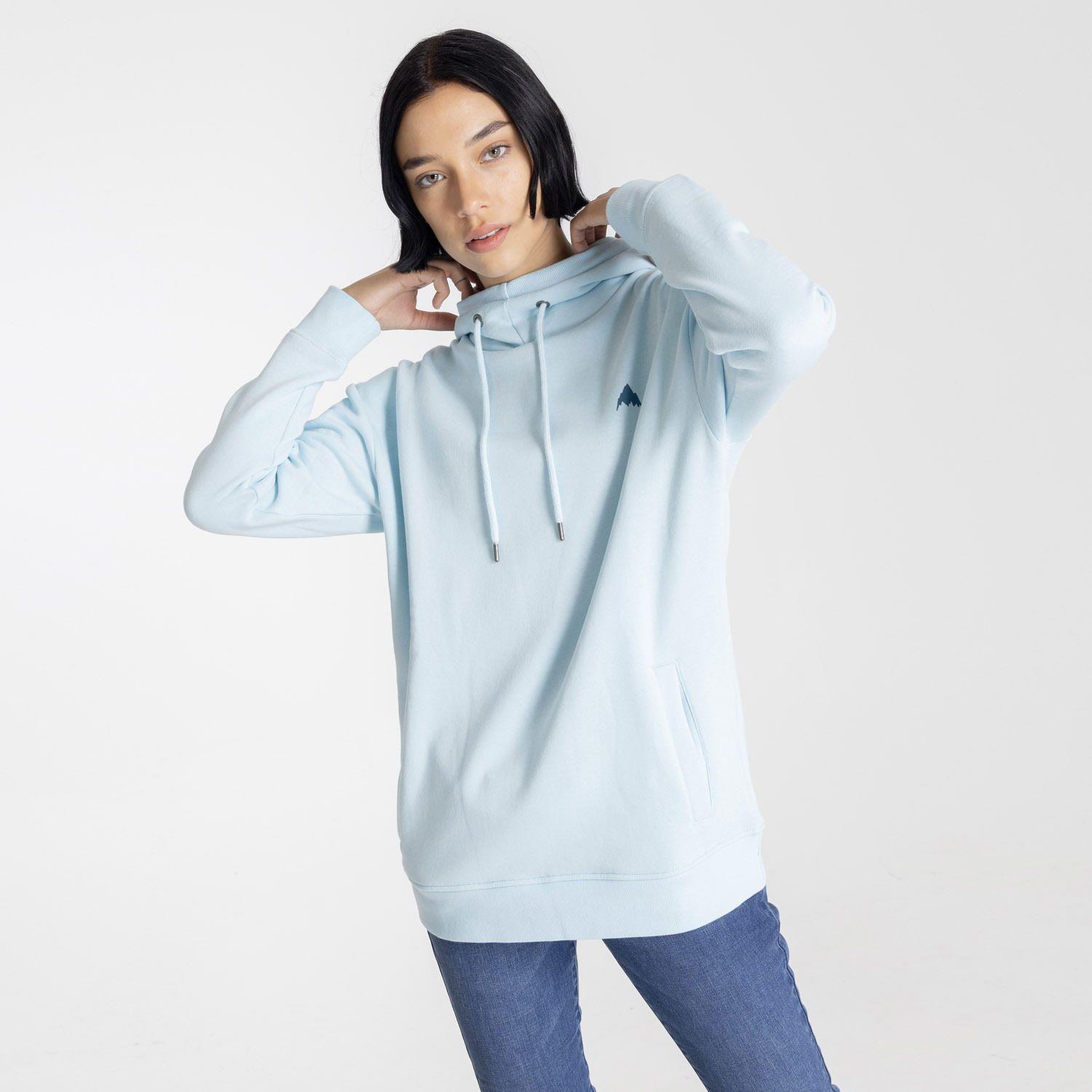 Polerón con gorro Eastmate Celeste Mujer-0