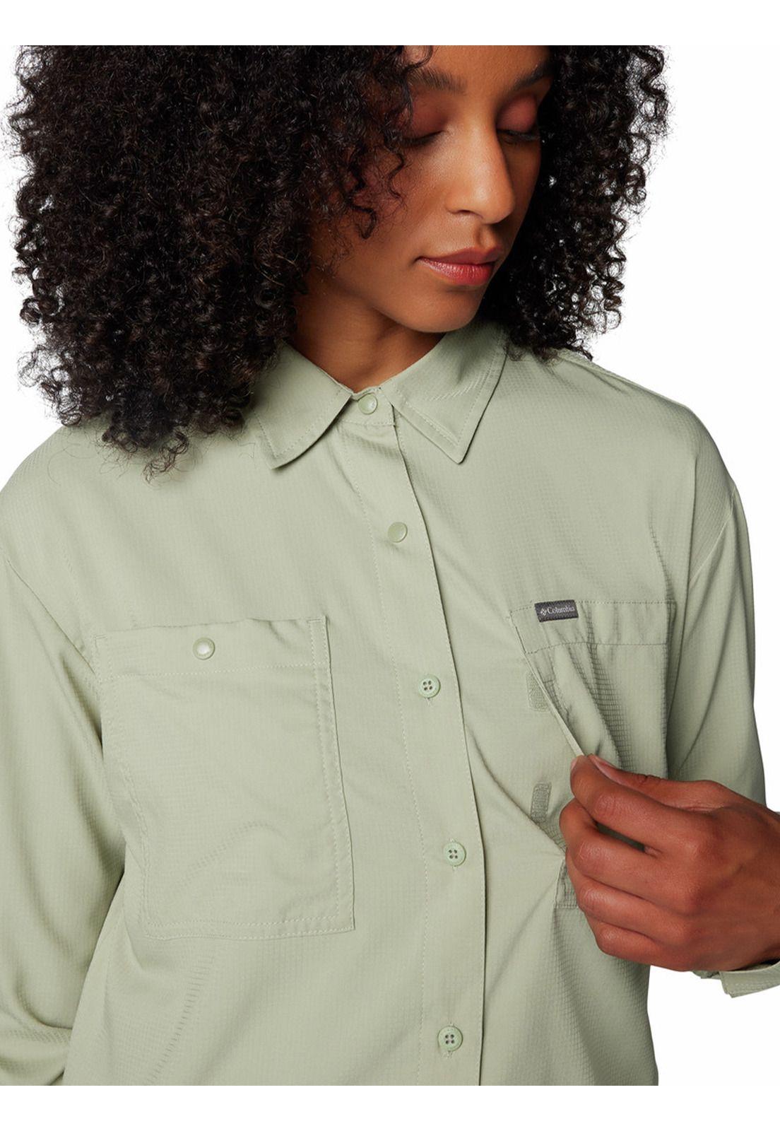 Blusa Mujer Silver Ridge Utility Verde-4