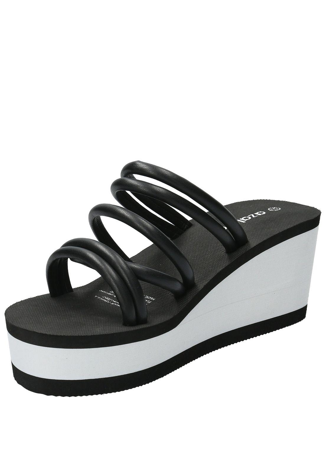 Sandalia Petra Negro Mujer-4