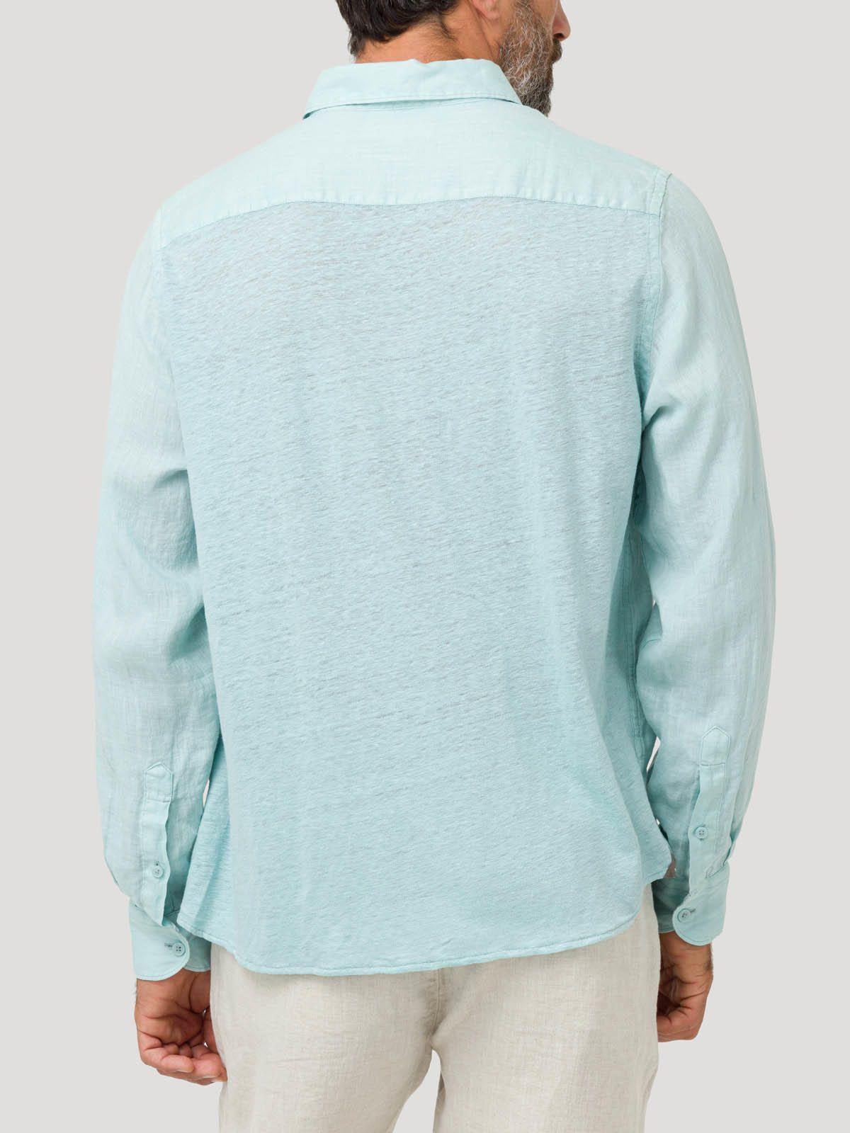 Camisa Lino Orgánico Hombre Linjer Verde-5