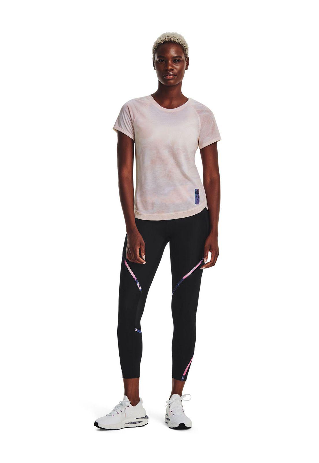 Polera manga corta RunAnywhere mujer Rosa-5