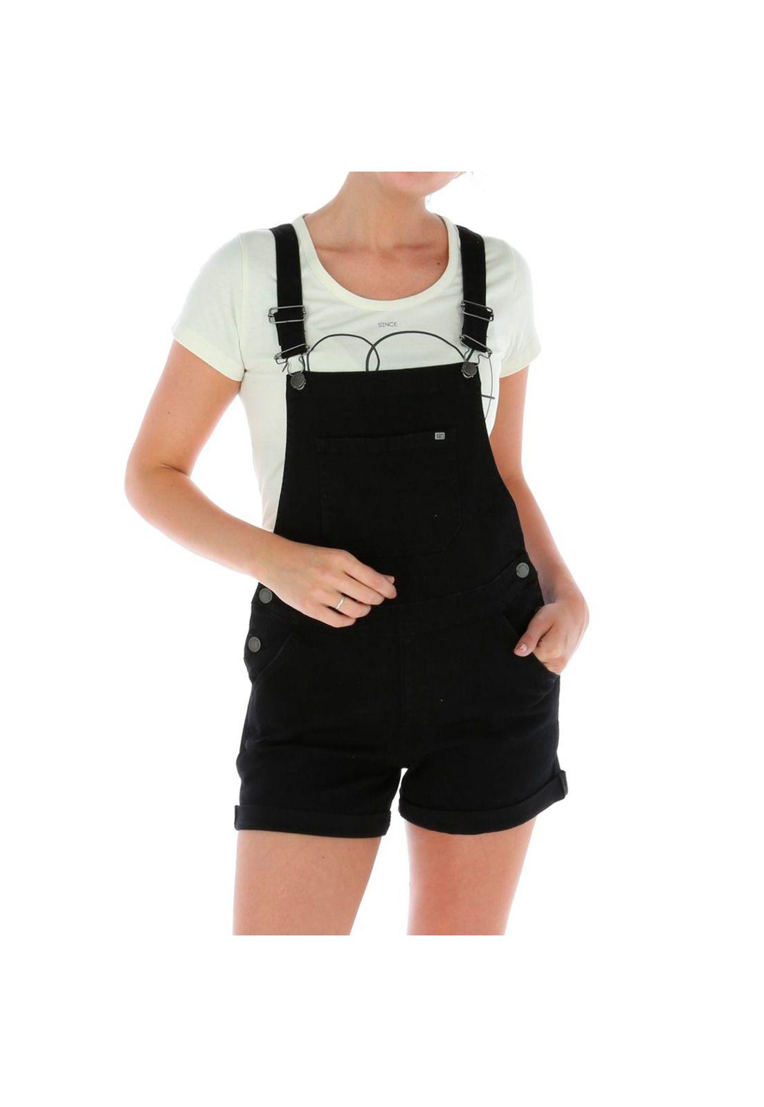 Jardinera Mujer Leah Coverall Negro-0