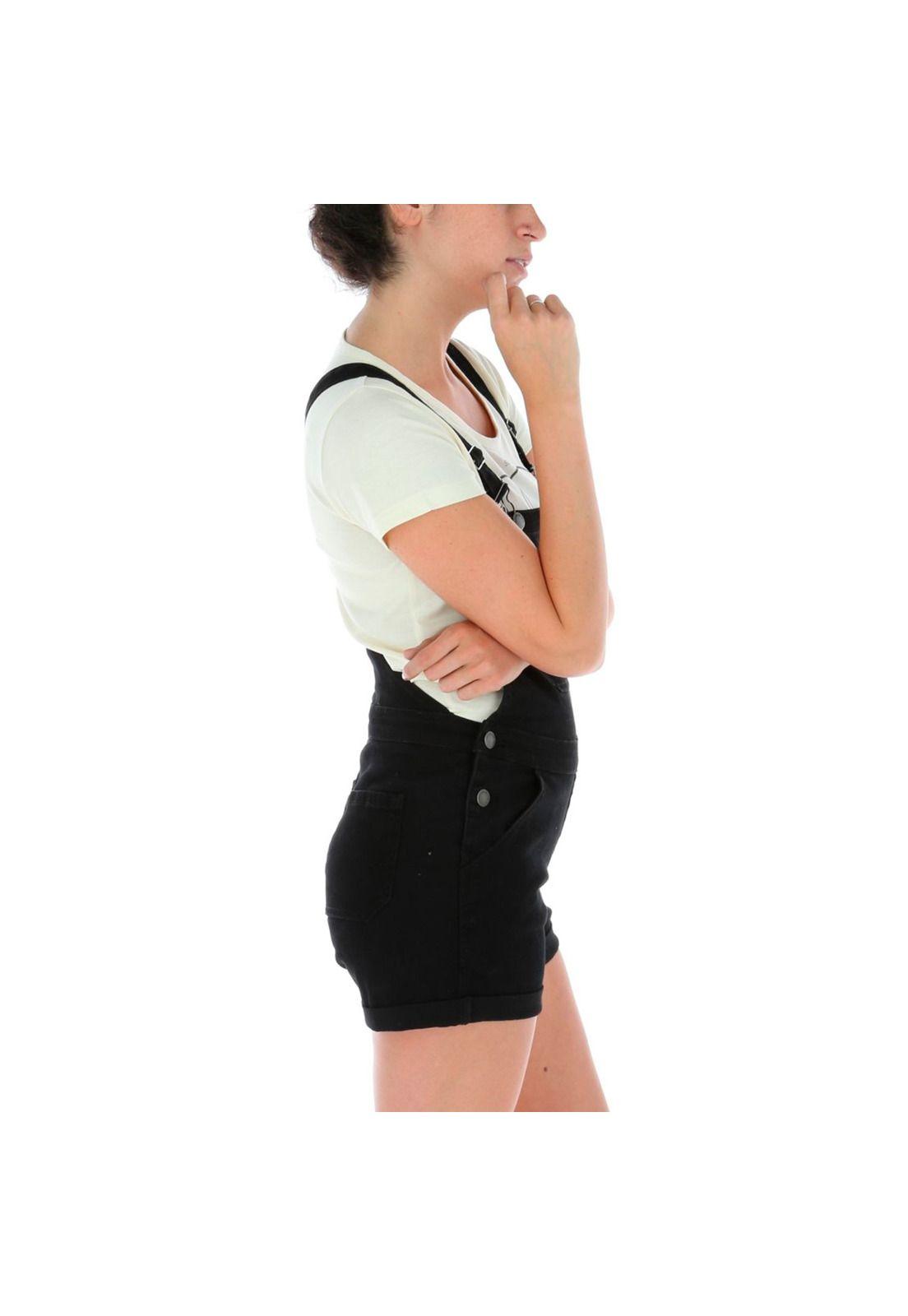Jardinera Mujer Leah Coverall Negro-2