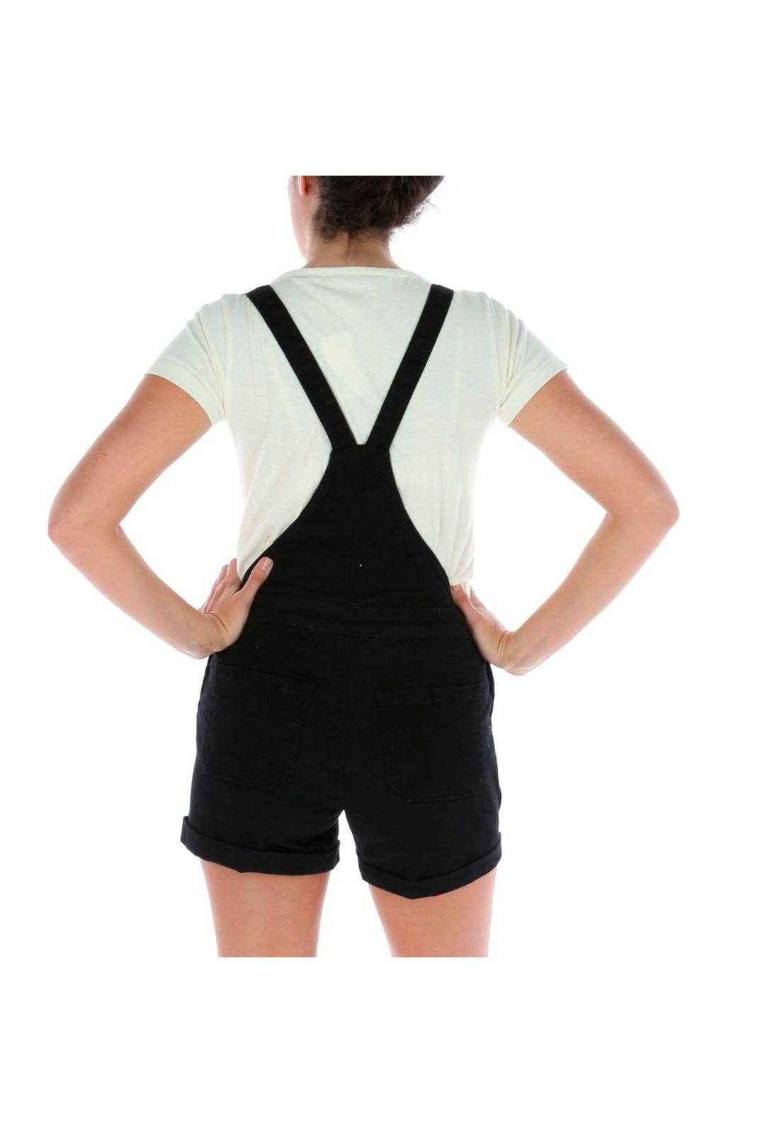 Jardinera Mujer Leah Coverall Negro-3