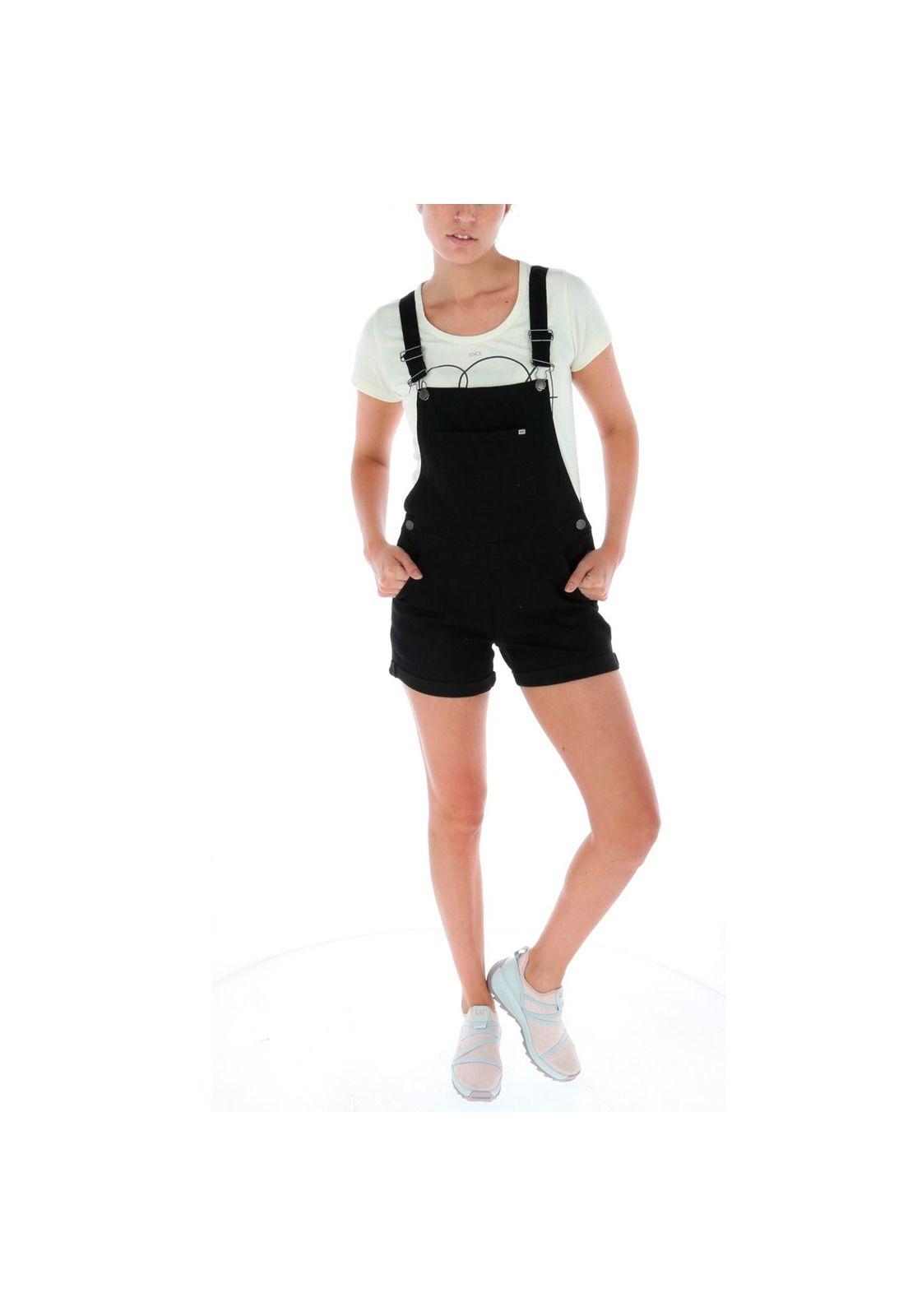 Jardinera Mujer Leah Coverall Negro-4
