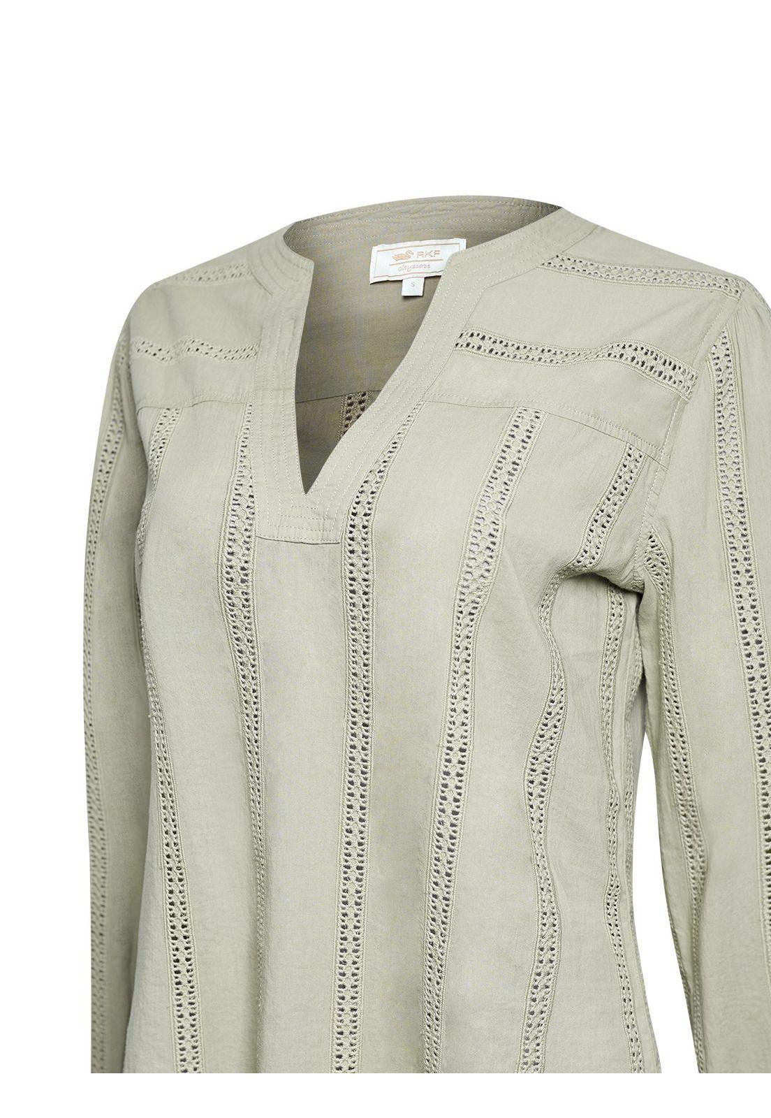 Blusa Algodón Orgánico Mujer Lunko Verde -3