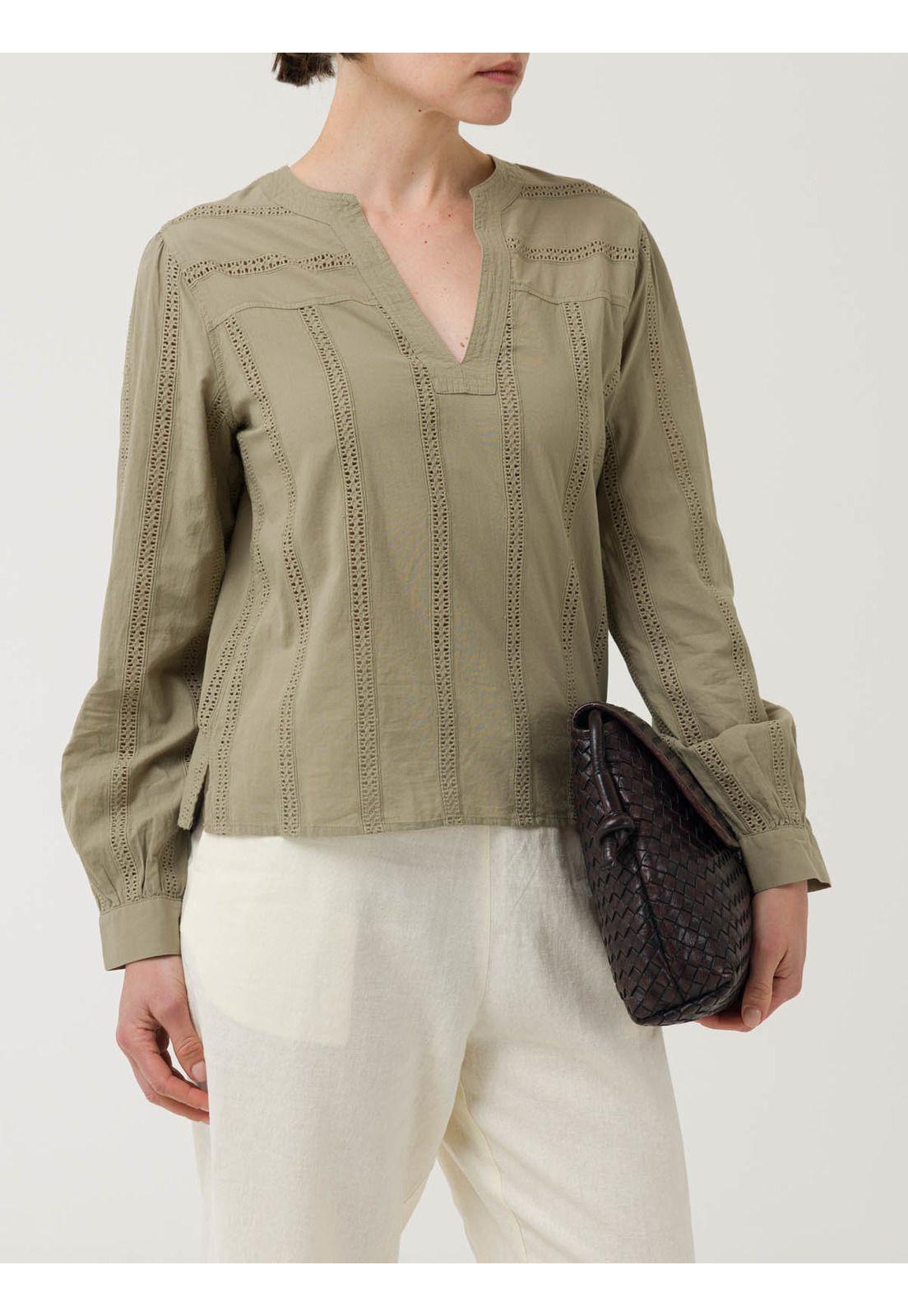 Blusa Algodón Orgánico Mujer Lunko Verde -4