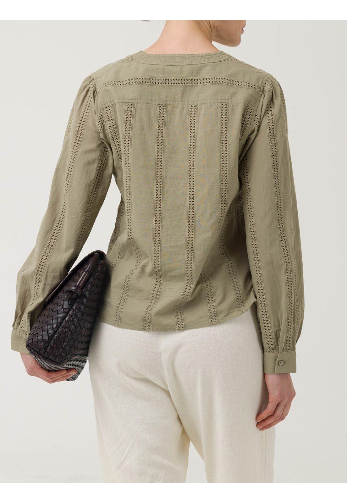 Blusa Algodón Orgánico Mujer Lunko Verde -5