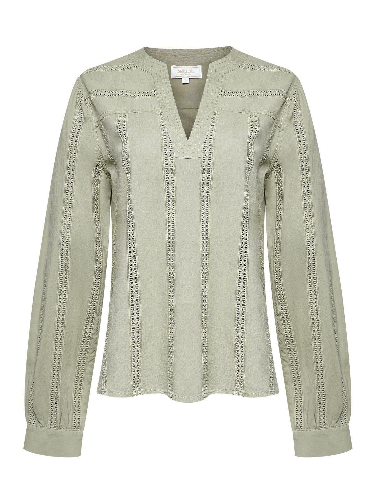 Blusa Algodón Orgánico Mujer Lunko Verde -0