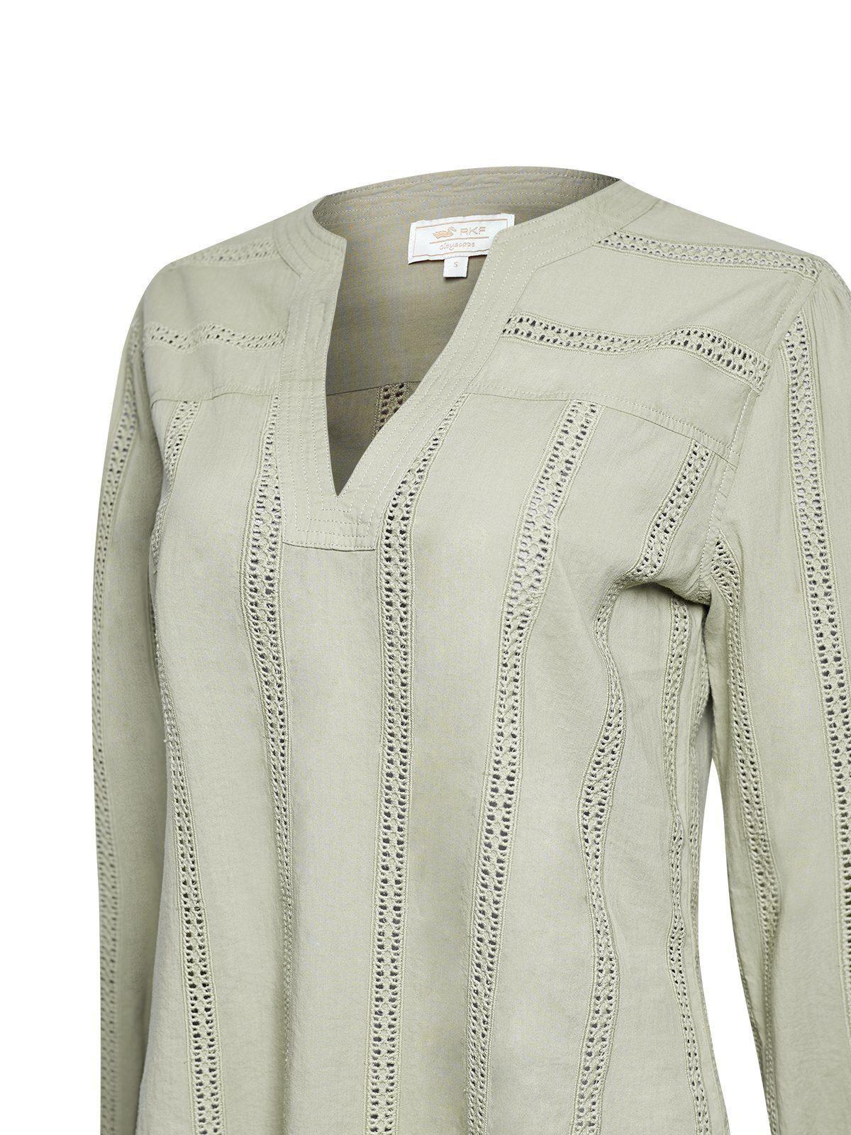 Blusa Algodón Orgánico Mujer Lunko Verde -3