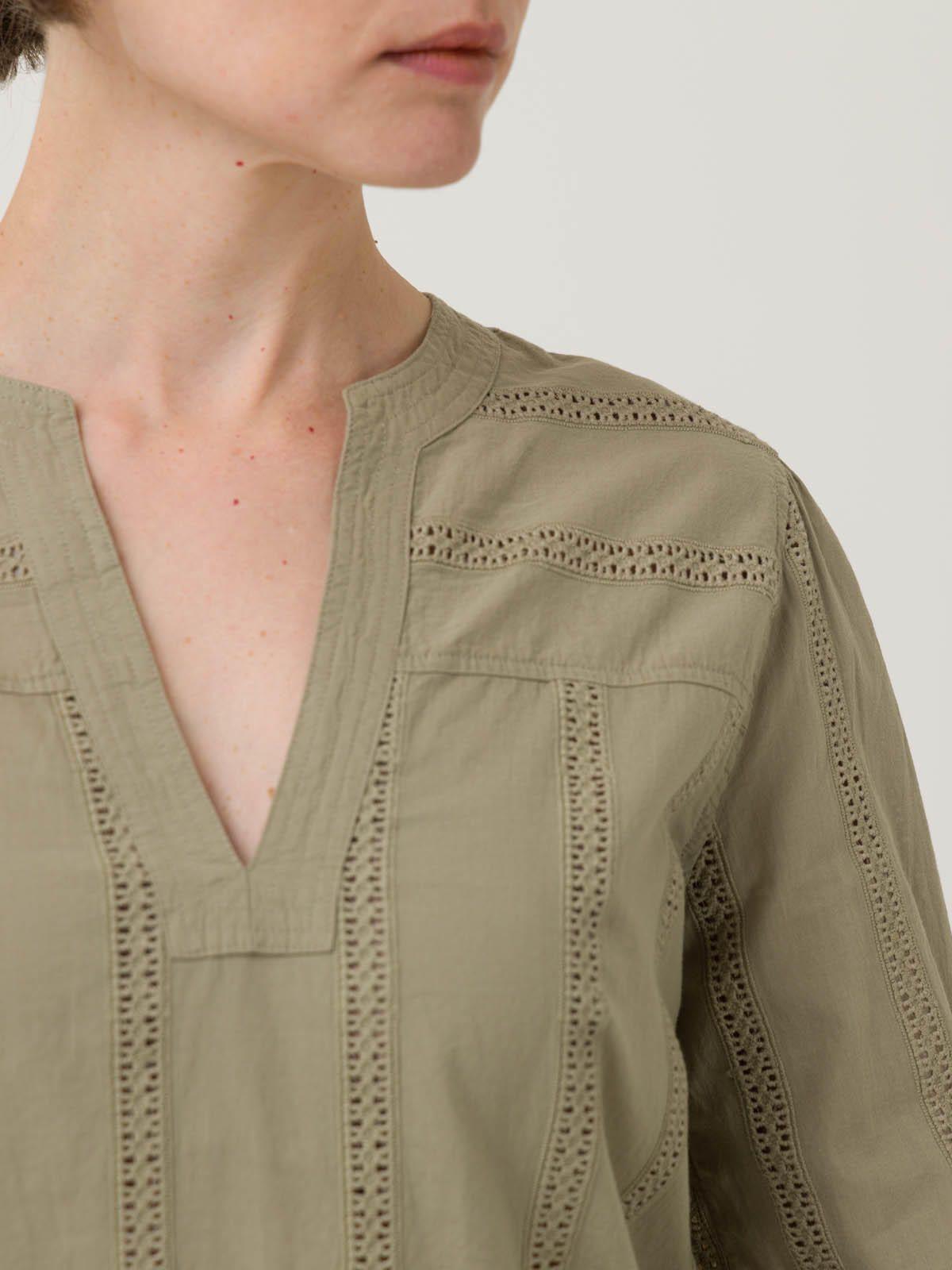 Blusa Algodón Orgánico Mujer Lunko Verde -6