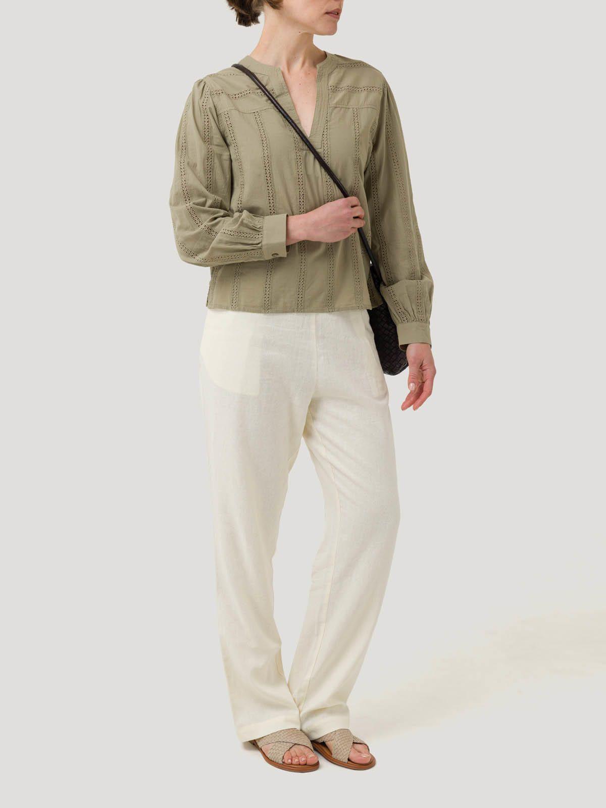 Blusa Algodón Orgánico Mujer Lunko Verde -7