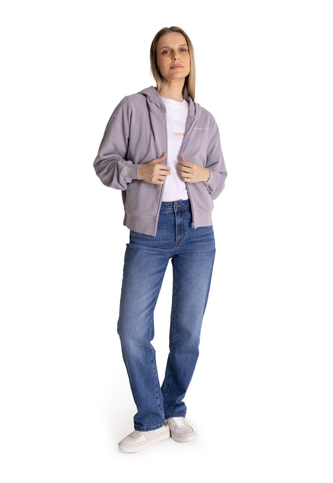 Polerón Crewneck Mujer Relaxed French Terry Lila-5