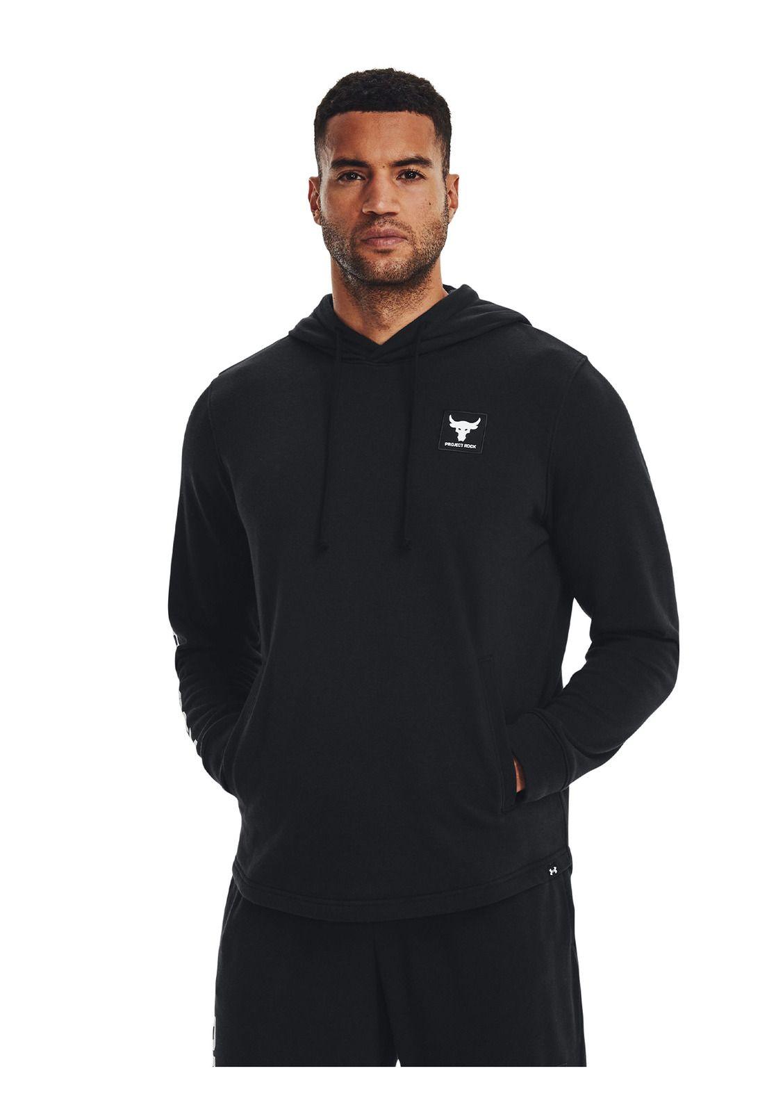 Polerón Pjt Rock Terry Hoodi Negro Hombre-3