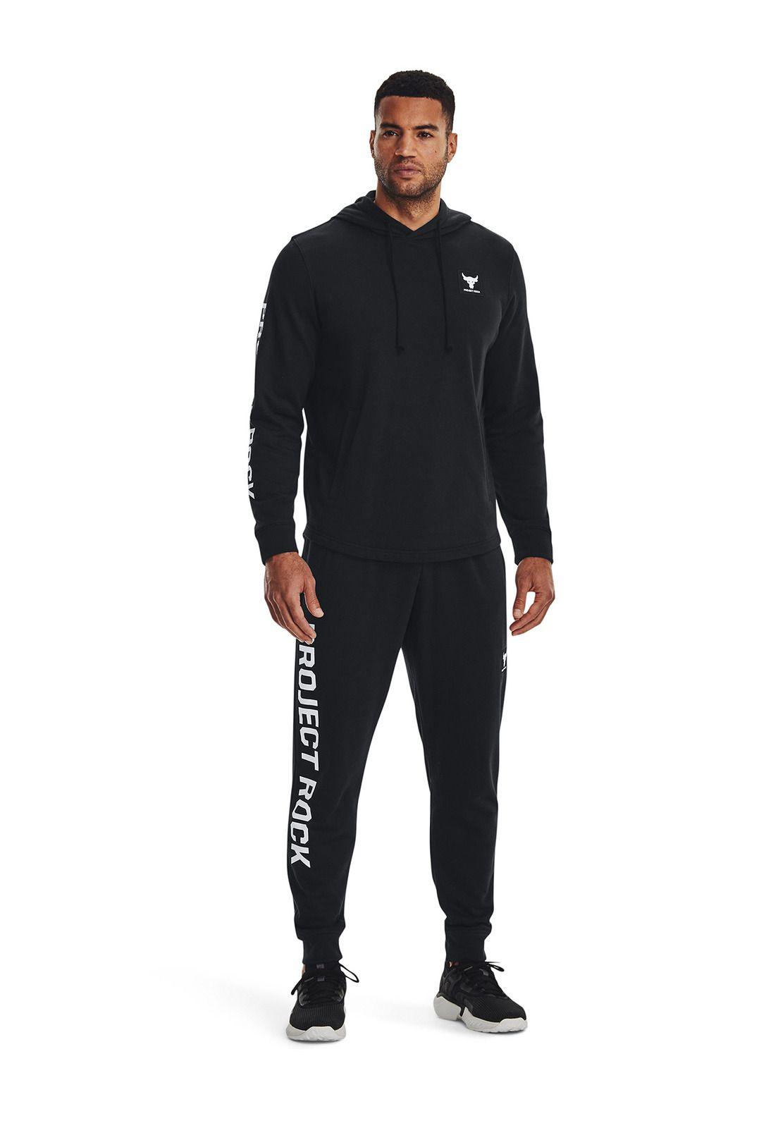 Polerón Pjt Rock Terry Hoodi Negro Hombre-5