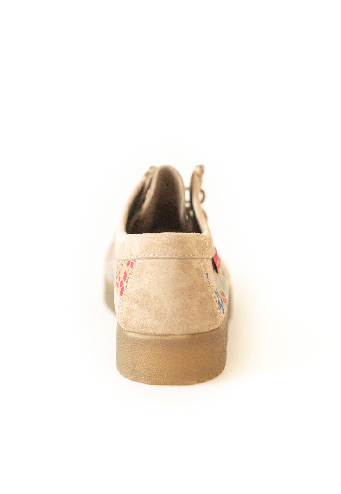 Zapato Cuero  Mujer Navajo Flower Multi-3