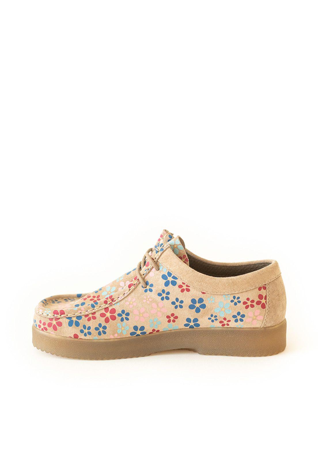 Zapato Cuero  Mujer Navajo Flower Multi-4