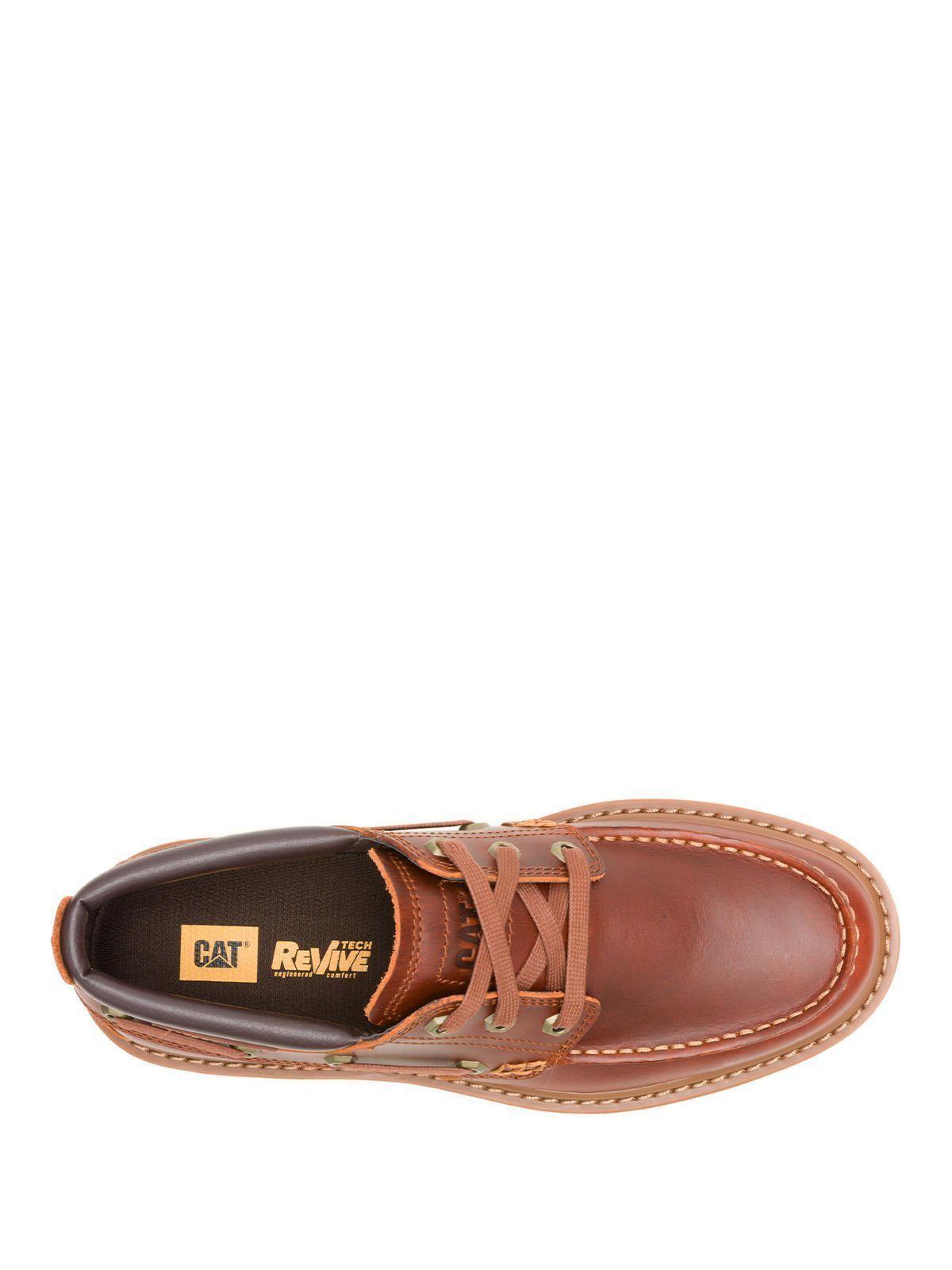 Zapato Cuero Hombre Colorado Boat Lo Café-6