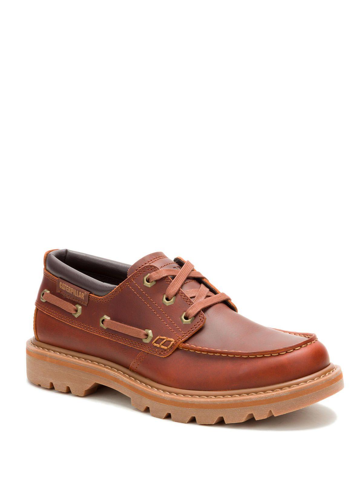 Zapato Cuero Hombre Colorado Boat Lo Café-0