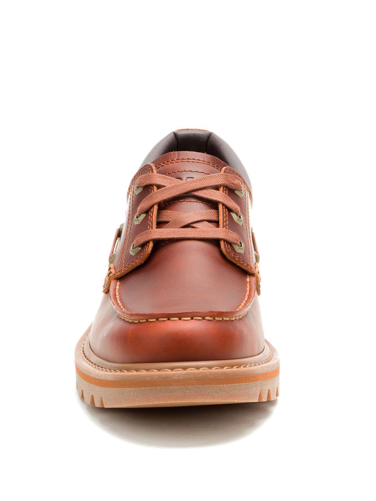 Zapato Cuero Hombre Colorado Boat Lo Café-4