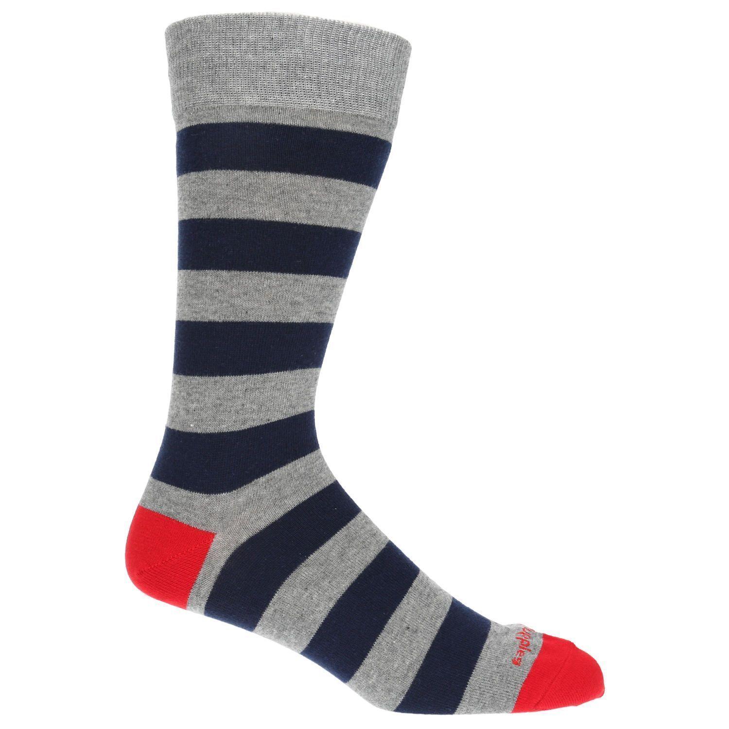 Calcetín Casual Stripe Gris Hombre-0