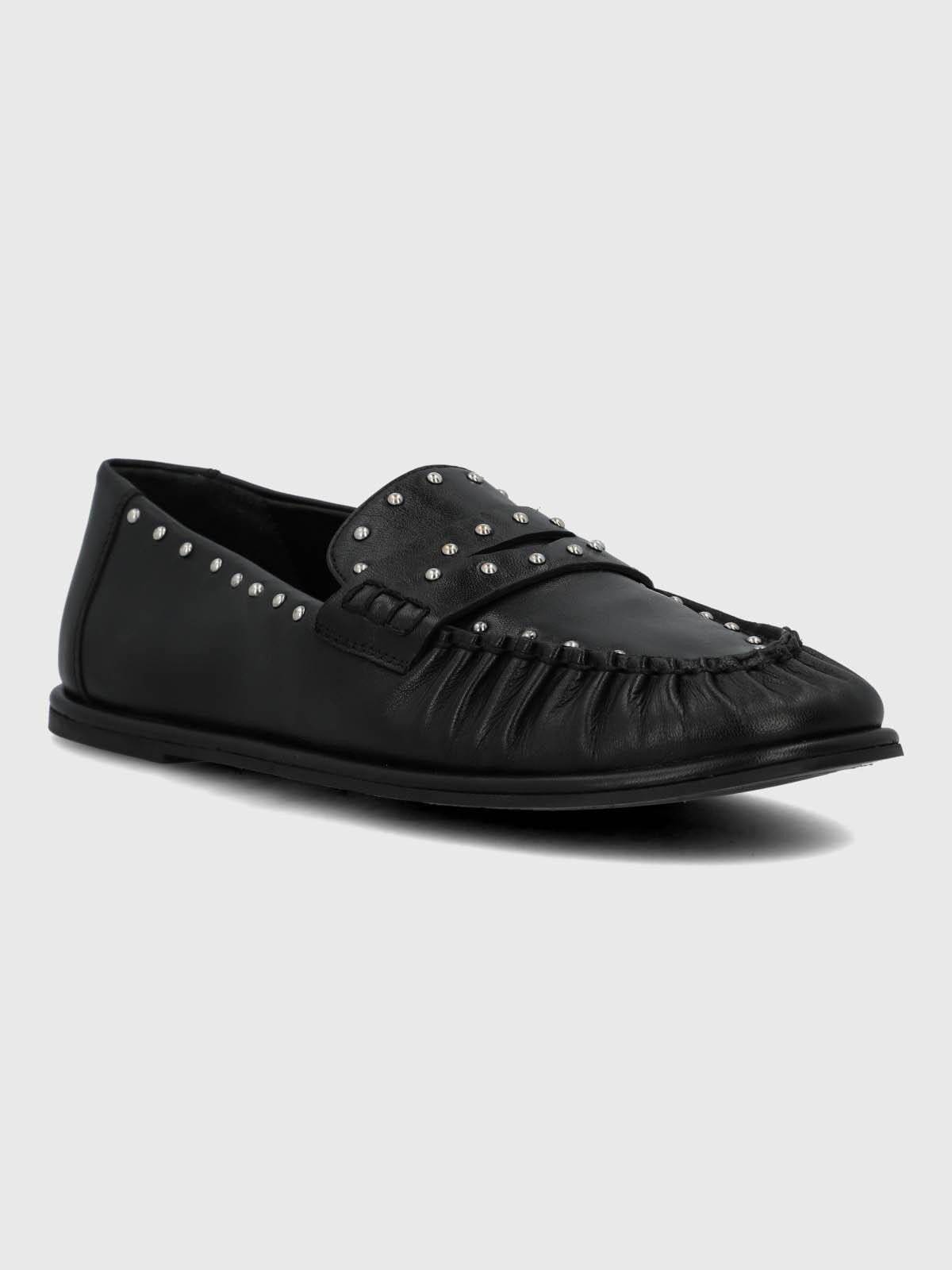 Mocasin Cuero Mujer Ninna Negro-0