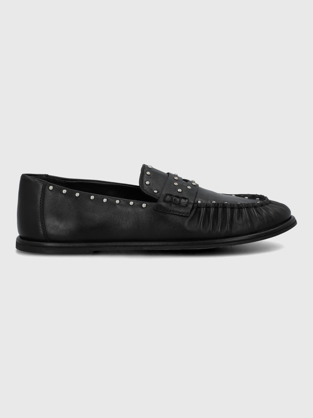 Mocasin Cuero Mujer Ninna Negro-1