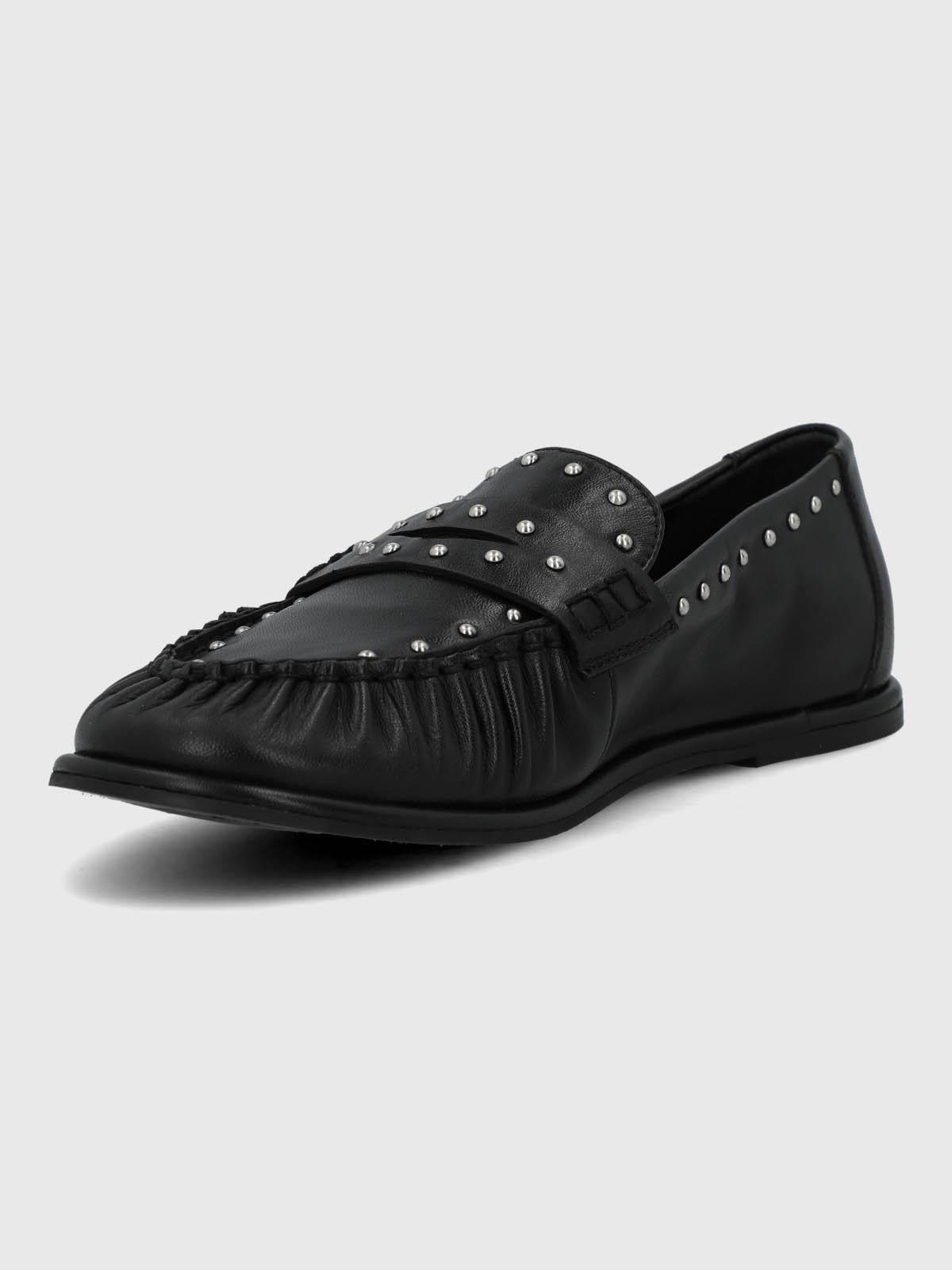Mocasin Cuero Mujer Ninna Negro-5
