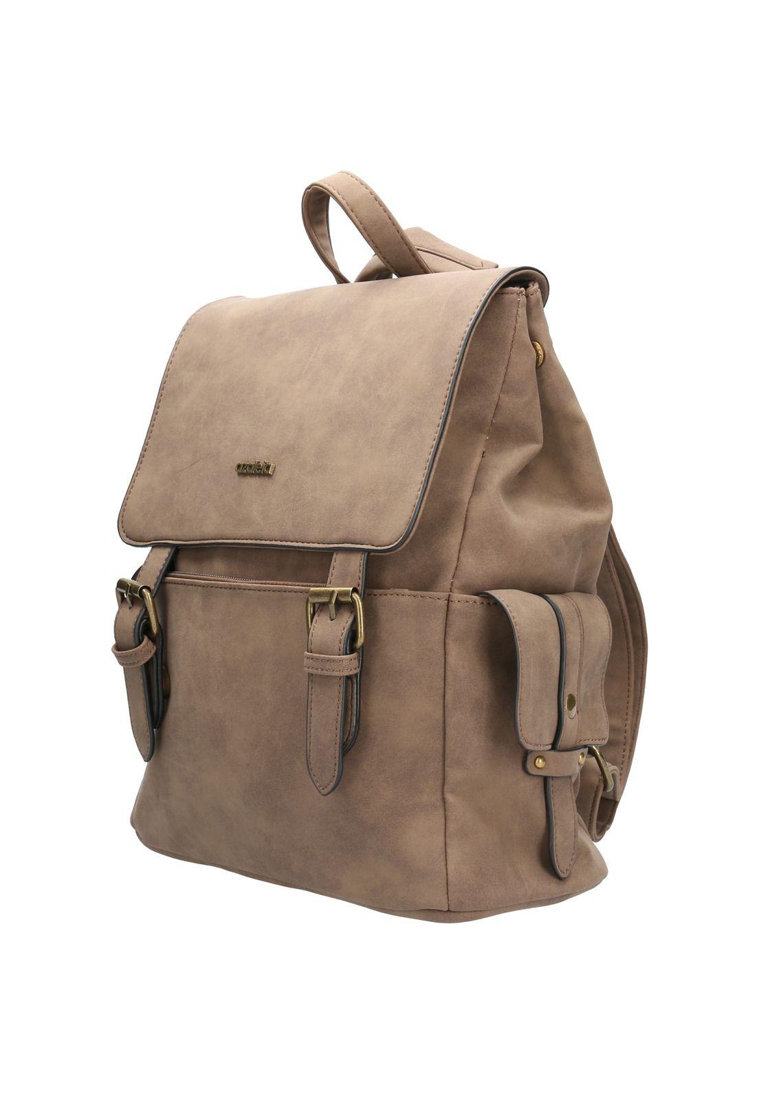 Mochila Convertible Mujer Rex Bacgbag Café-1