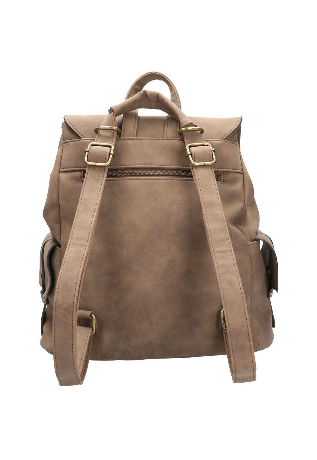 Mochila Convertible Mujer Rex Bacgbag Café-2